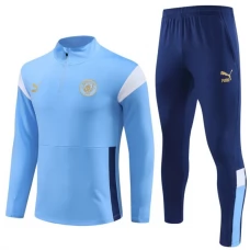 Manchester City Træningssæt 2023-24 - 1-4 Zip Blå