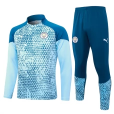Manchester City Træningssæt Børn 2023-24 - 1-4 Zip Blå