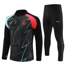 Manchester City Træningssæt Børn 2023-24 - 1-4 Zip Sort Camouflage