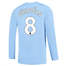 Manchester City Trøje 2023-24 İlkay Gündoğan 8 Langærmet Hjemmebanetrøje