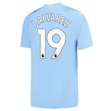 Manchester City Trøje 2023-24 J. Alvarez 19 Hjemmebanetrøje