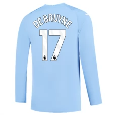 Manchester City Trøje 2023-24 Kevin De Bruyne 17 Langærmet Hjemmebanetrøje