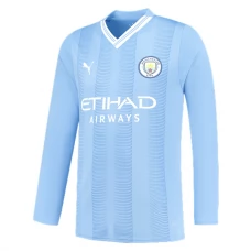Manchester City Trøje 2023-24 Langærmet Hjemmebanetrøje