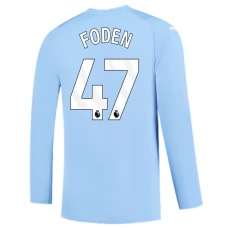 Manchester City Trøje 2023-24 Phil Foden 47 Langærmet Hjemmebanetrøje