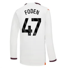 Manchester City Trøje 2023-24 Phil Foden 47 Langærmet Udebanetrøje