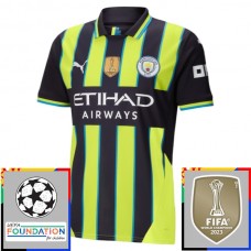 Manchester City Udebanetrøje Champions League With Patch 2024-25 Fodboldsæt