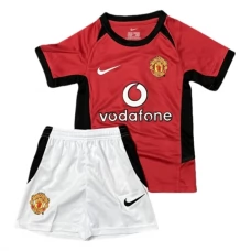 Manchester United Børn Hjemmebanetrøje Retro 2002-03 Fodboldsæt