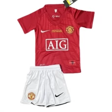 Manchester United Børn Hjemmebanetrøje Retro 2007-08 Fodboldsæt