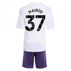 Manchester United Børn Mainoo 37 Udebanetrøje 2025-26 Fodboldsæt