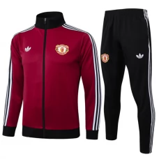 Manchester United Børn Træningsjakke Sæt 2024-25 - Rød
