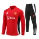 Manchester United Børn Træningssæt 2024-25 - 1-4 Zip Rød