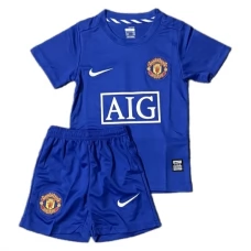 Manchester United Børn Tredjetrøje Retro 2008-09 Fodboldsæt
