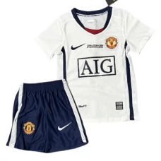 Manchester United Børn Udebanetrøje Retro 2008-09 Fodboldsæt