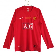 Manchester United Hjemmebanetrøje Champions League Final Retro 2007-08 Langærmet Fodboldsæt