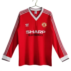 Manchester United Hjemmebanetrøje Retro 1983-84 Langærmet Fodboldsæt