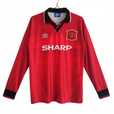Manchester United Hjemmebanetrøje Retro 1994-96 Langærmet Fodboldsæt
