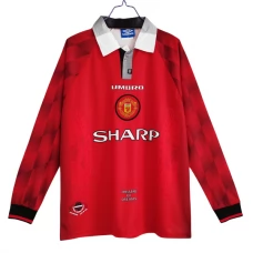 Manchester United Hjemmebanetrøje Retro 1996-97 Langærmet Fodboldsæt