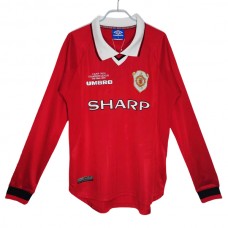 Manchester United Hjemmebanetrøje Retro 1999-00 Langærmet Fodboldsæt