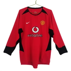 Manchester United Hjemmebanetrøje Retro 2002-04 Langærmet Fodboldsæt