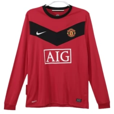 Manchester United Hjemmebanetrøje Retro 2009-10 Langærmet Fodboldsæt