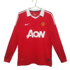 Manchester United Hjemmebanetrøje Retro 2010-11 Langærmet Fodboldsæt