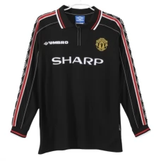 Manchester United Hjemmebanetrøje Retro Special Edition 1998-99 Langærmet Fodboldsæt