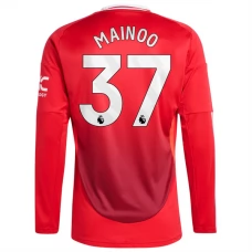 Manchester United Mainoo 37 Hjemmebanetrøje 2024-25 Langærmet Fodboldsæt