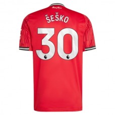 Manchester United Šeško 30 Hjemmebanetrøje 2025-26 Fodboldsæt