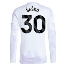 Manchester United Šeško 30 Udebanetrøje 2025-26 Langærmet Fodboldsæt