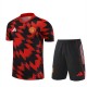 Manchester United Trænings T-shirt Sæt Børn 2025-26 - Shorts Rød