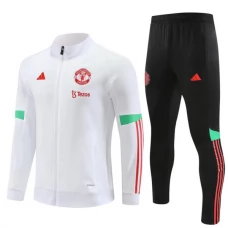 Manchester United Træningsjakke Sæt 2023-24 - Hvid Sort