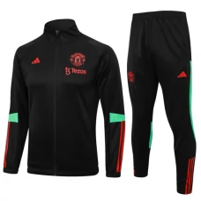 Manchester United Træningsjakke Sæt 2023-24 - Sort
