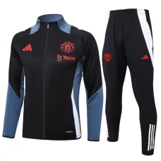 Manchester United Træningsjakke Sæt 2024-25 - Sort Blå