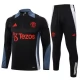 Manchester United Træningssæt 2024-25 - 1-4 Zip Sort