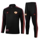 Manchester United Træningssæt 2025-26 - 1-4 Zip Sort