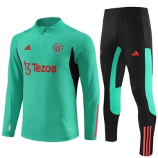 Manchester United Træningssæt Børn 2023-24 - 1-4 Zip Grøn