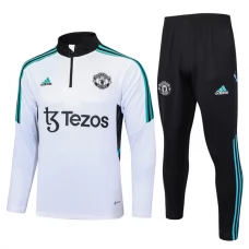 Manchester United Træningssæt Børn 2023-24 - 1-4 Zip Hvid