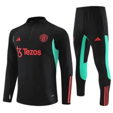 Manchester United Træningssæt Børn 2023-24 - 1-4 Zip Sort