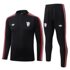 Manchester United Træningssæt Børn 2026-27 - 1-4 Zip Sort