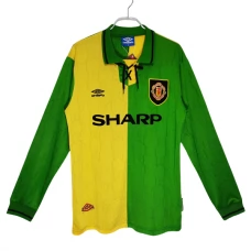 Manchester United Tredjetrøje Retro 1992-94 Langærmet Fodboldsæt