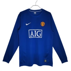 Manchester United Tredjetrøje Retro 2008-09 Langærmet Fodboldsæt