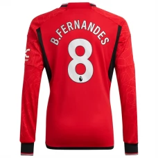 Manchester United Trøje 2023-24 B.Fernandes 8 Langærmet Hjemmebanetrøje