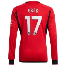 Manchester United Trøje 2023-24 Fred 17 Langærmet Hjemmebanetrøje