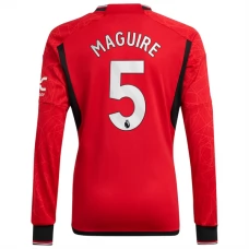 Manchester United Trøje 2023-24 Maguire 5 Langærmet Hjemmebanetrøje