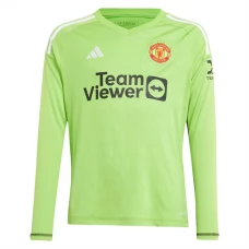 Manchester United Trøje 2023-24 Målmandstrøje Langærmet Hjemmebanetrøje