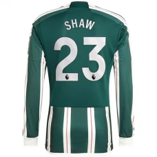 Manchester United Trøje 2023-24 Shaw 23 Langærmet Udebanetrøje