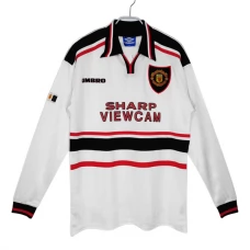 Manchester United Udebanetrøje Retro 1998-99 Langærmet Fodboldsæt