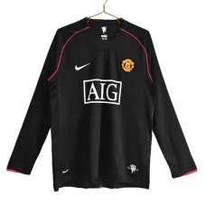 Manchester United Udebanetrøje Retro 2007-08 Langærmet Fodboldsæt