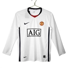 Manchester United Udebanetrøje Retro 2008-09 Langærmet Fodboldsæt
