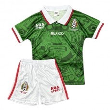Mexico Børn Hjemmebanetrøje Retro 1998 Fodboldsæt